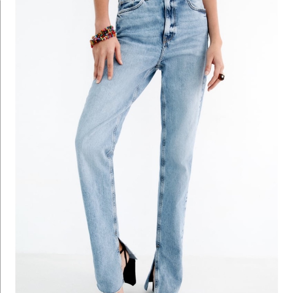 ZARA HIGH RISE SLIM FLARED